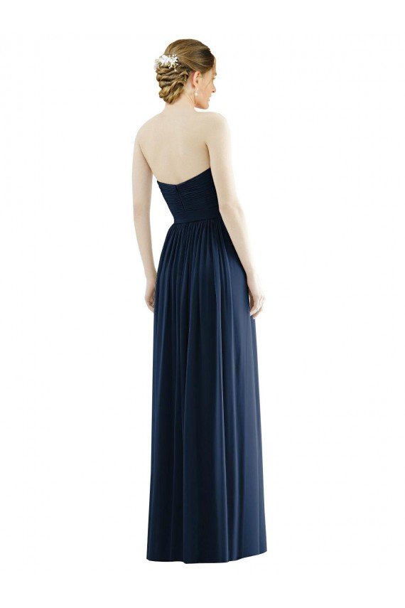 Shop Low Back Draped Strapless Chiffon Formal Bridesmaid Dress  Sydney