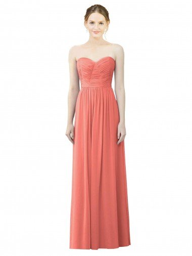 Shop Draped Sweetheart Strapless Chiffon Bridesmaid Dress Sydney