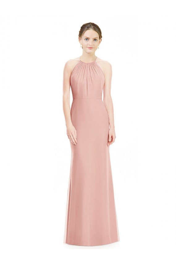 Shop Halter Neck Trumpet Chiffon Bridesmaid Dress Sydney