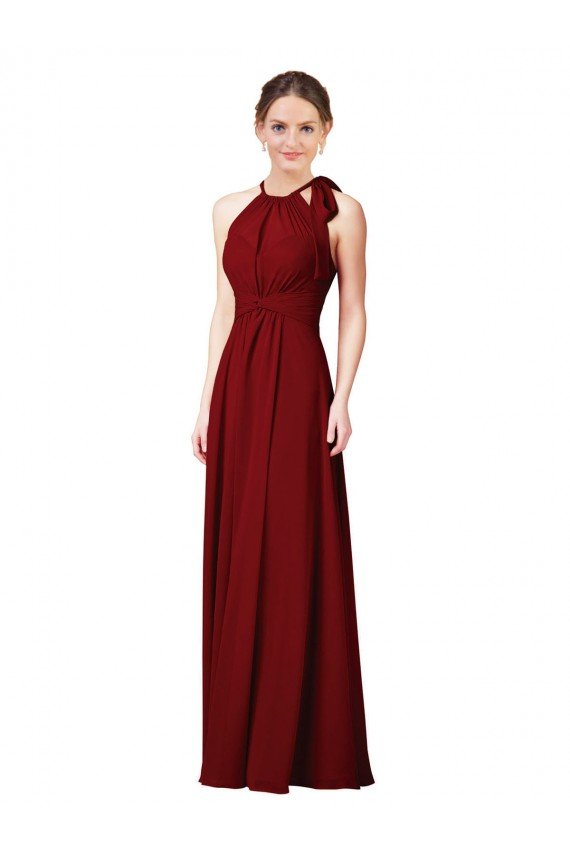 Luxe Chiffon Bridesmaid Dress with Open Slit In the Back Sydney