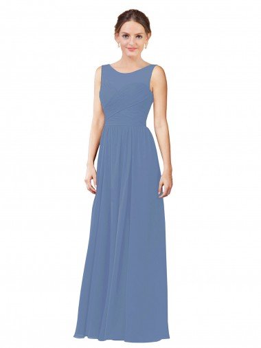 Shop Luxe Chiffon Bridesmaid Dress with Illusion and Sweetheart Neckline Sydney
