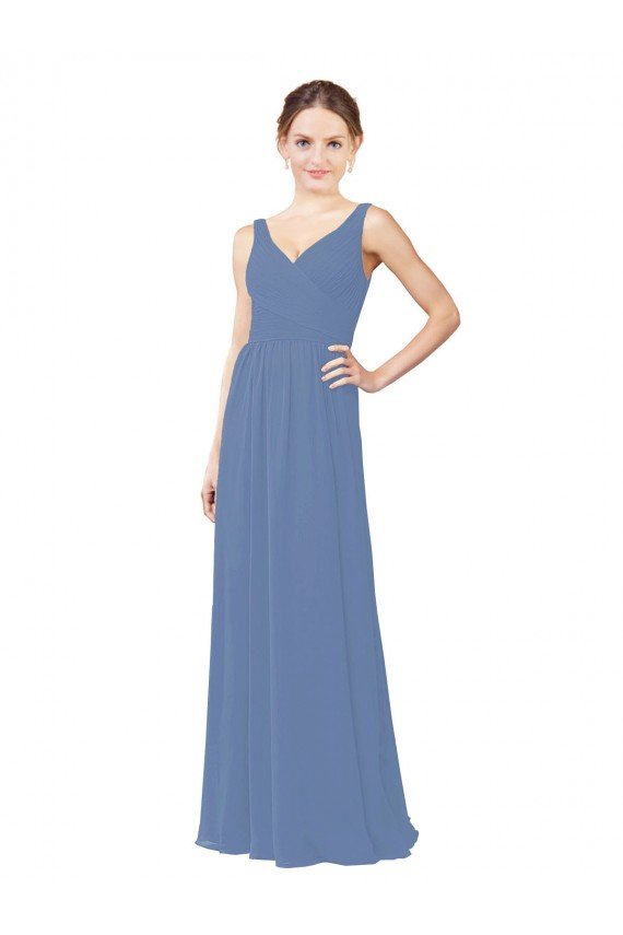 Shop Draped V-Neck Luxe Chiffon Bridesmaid Dress Sydney