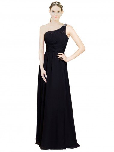 Shop Sweetheart Chiffon Bridesmaid Dress with Beaded One Shoulder Strap Sydney