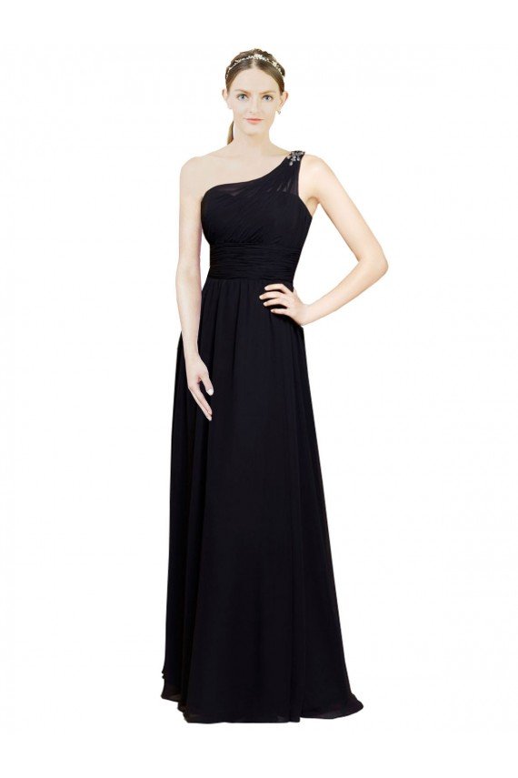 Sweetheart Chiffon Bridesmaid Dress with Beaded One Shoulder Strap Sydney