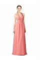 Shop Shirred Bodice Full Length Long Chiffon Bridesmaid Dress Sydney