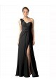 Sheer One Shoulder Chiffon A-Line Bridesmaid Dress with Slit Sydney