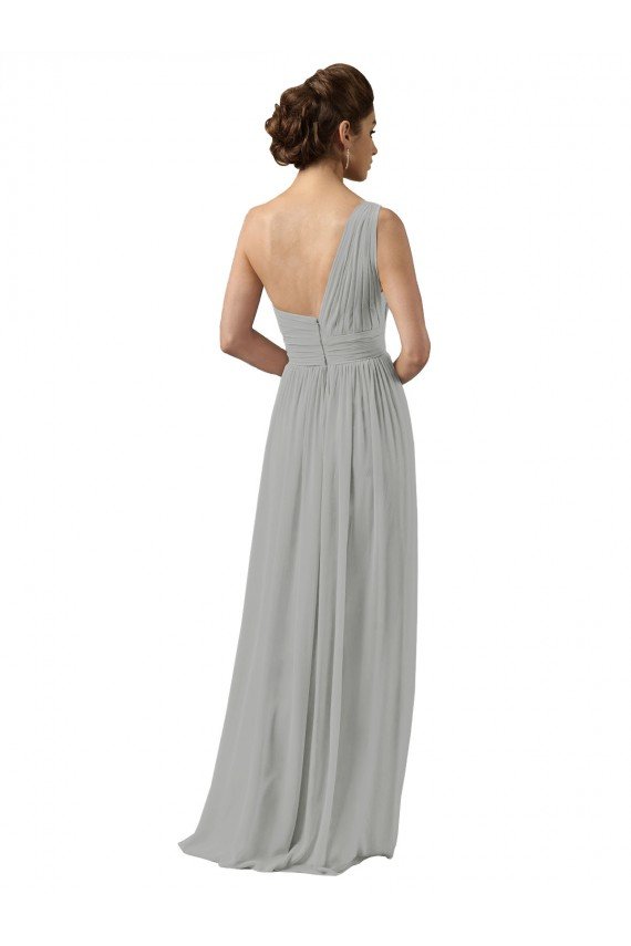 Shop Ruffled One Shoulder Floor Length Long Chiffon Bridesmaid Dress Sydney