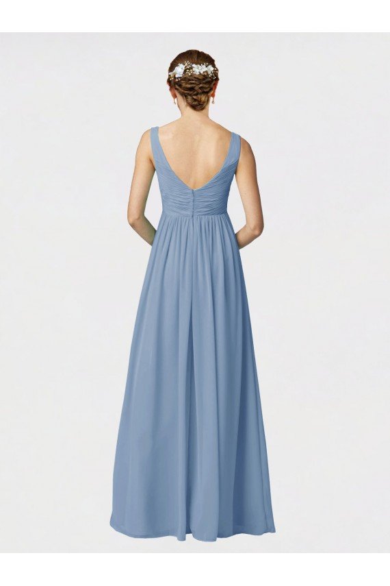 Shop Long Chiffon Bridesmaid Dress with Sweetheart Neckline and Wide Straps Sydney