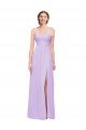 Strapless Mermaid Chiffon Bridesmaid Dress WITH High Side Slit and Ruffles Sydney