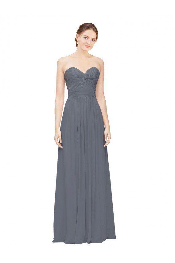 Shop Twisted Waist Pleats Sweetheart Long Chiffon Bridesmaid Dress Sydney