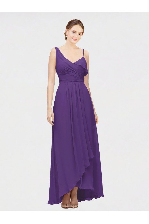 Shop One Shoulder High Low Chiffon Bridesmaid Dress with Wrap Waist Sydney