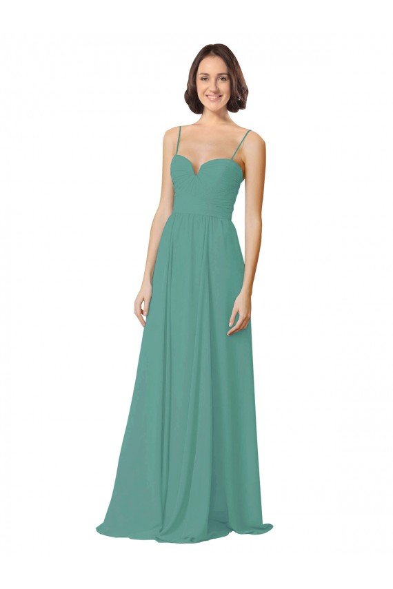 Shop Spaghetti Straps Sweetheart A-Line Chiffon Bridesmaid Dress Sydney