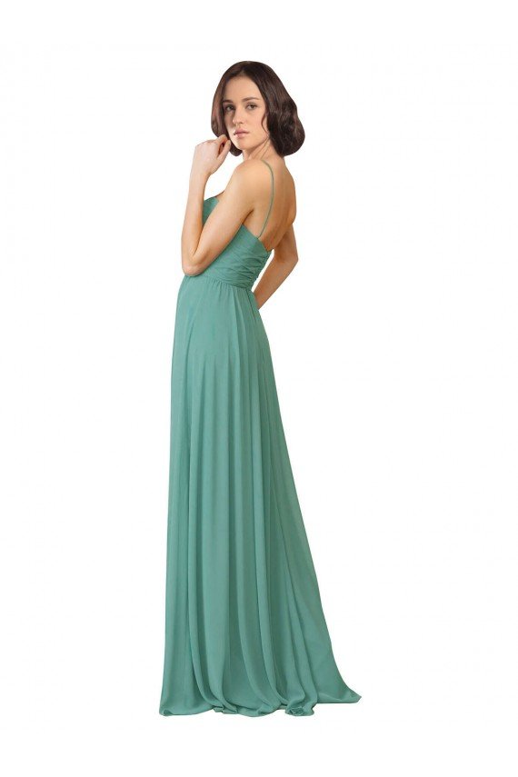 Shop Spaghetti Straps Sweetheart A-Line Chiffon Bridesmaid Dress Sydney