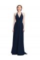 Shop Halter Chiffon Bridesmaid Dress with V-Neckline and Criss Cross Waist Sydney