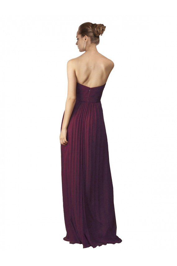 Shop Floor Length Chiffon Bridesmaid Dress with Sweetheart Neckline Sydney