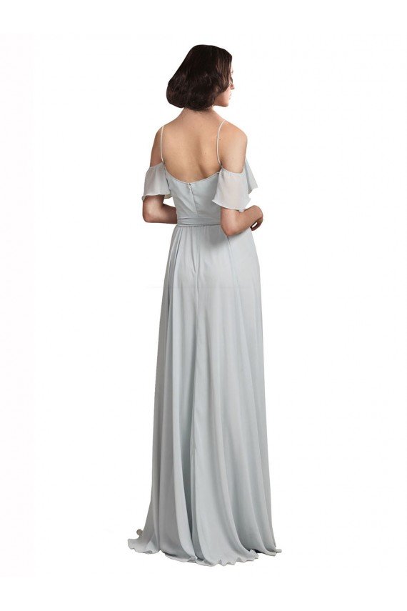 Shop Off the Shoulder Spaghetti Strap Long Chiffon Bridesmaids Dress Sydney