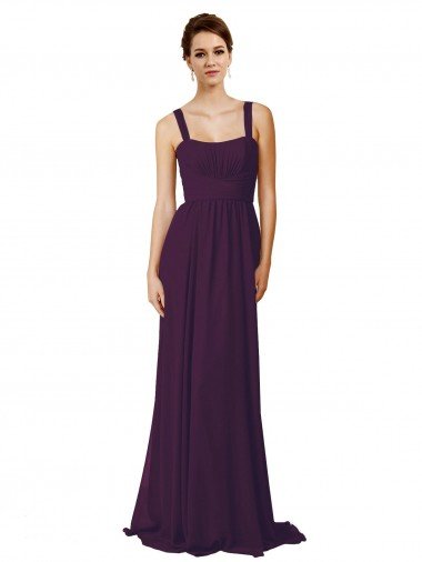 Shop Full Length Chiffon Bridesmaid Dress with Spaghetti Straps Sydney