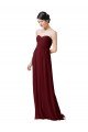 Hand-Ruched Sweetheart Long Chiffon Bridesmaid Dress Sydney