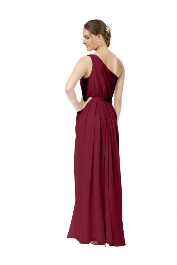 Shop Draped One Shoulder Long Floor Length Chiffon Bridesmaid Dress Sydney
