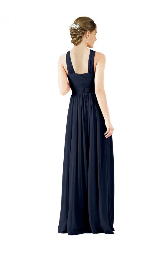 Shop High V-Neck Floor Length Chiffon Bridesmaid Dress Sydney