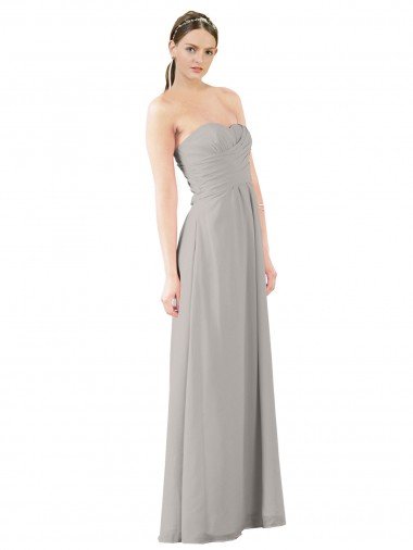 Shop Twisted Strapless Sweetheart Neckline Long Chiffon Bridesmaid Dress Sydney