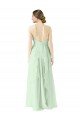Shop Front halter Neckline and Deep Back Long Chiffon Bridesmaid Dress Sydney