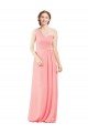 One Shoulder Sweetheart Neckline Long Chiffon Bridesmaid Dress Sydney