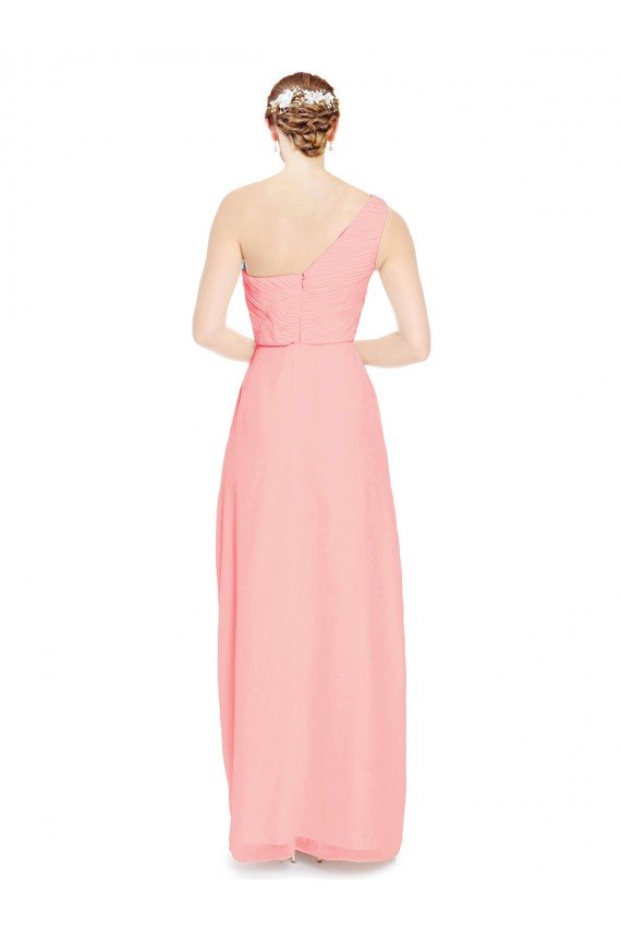 One Shoulder Sweetheart Neckline Long Chiffon Bridesmaid Dress Sydney