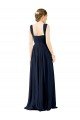 Square Neckline Sexy Open Back Long Chiffon Bridesmaid Dress Sydney