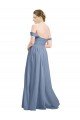 Shop Long Floor Length Chiffon Bridesmaid Dress with Fluttering Off the Shoulder Straps Sydney
