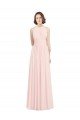 Shop Sleeveless Chiffon High Neck Bridesmaid Dress with Diagonal Pleats Sydney