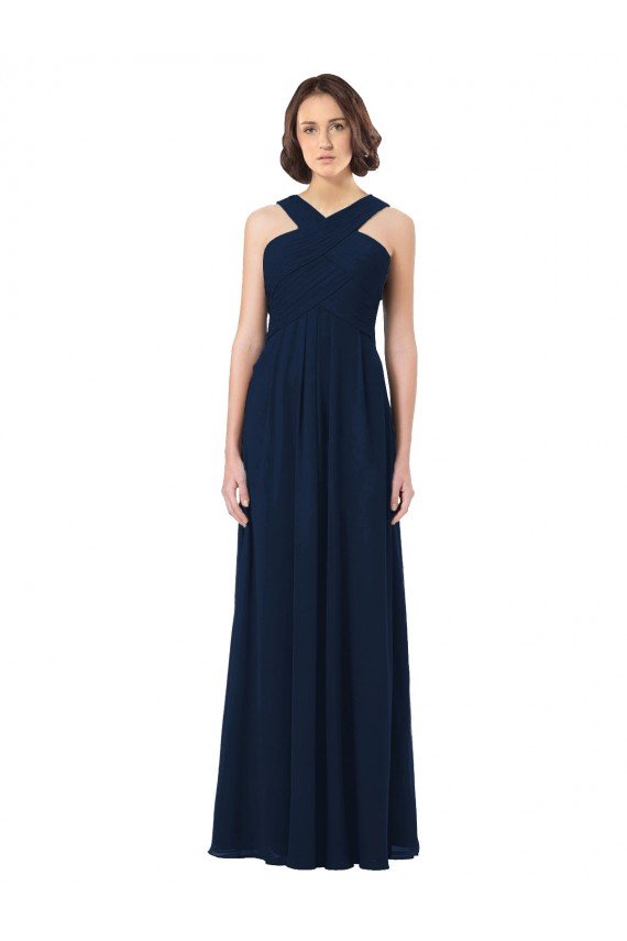 Long Chiffon Bridesmaid Dress V-Neck Top Sydney