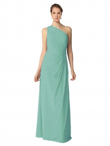 Shop Long Chiffon One Shoulder Full Length Bridesmaid Dress Sydney