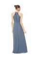 Shop Spaghetti Strap Long Chiffon Halter A-Line Bridesmaid Dress Sydney