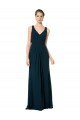 Shop Long Chiffon V-Neck Sleeveless Bridesmaid Dress with Large Keyhole Back Sydney