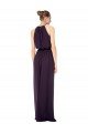 Shop High Neck Long Chiffon Halter Bridesmaid Dress with Drape Chiffon Overlay Sydney