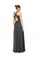 Long Chiffon Halter Bridesmaid Dress Keyhole Back Sydney