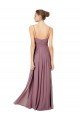 V-Neck Spaghetti Strap Open Back Long Chiffon Bridesmaid Dress Sydney