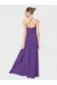 Long Chiffon Spaghetti Strap Halter Bridesmaid Dress Sydney