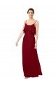 Shop Scoop Neck Chiffon Bridesmaid Dress with Spaghetti Straps and Low Back Sydney