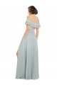 Luxe Chiffon Bridesmaids Dress with Off the Shoulder Flounced Neckline Sydney