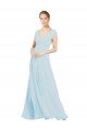Shop Chiffon Bridsmaids Dress with V-Neckline and Tie V Back Sydney