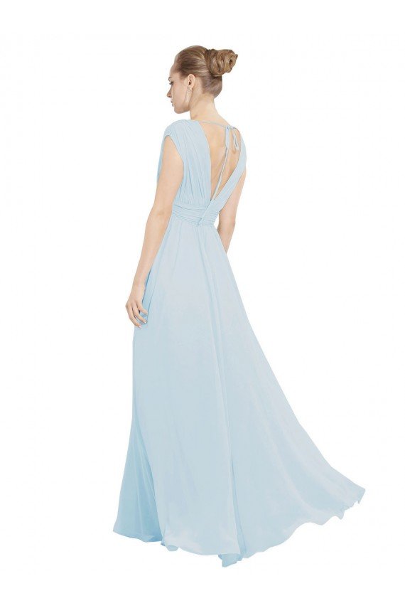 Shop Chiffon Bridsmaids Dress with V-Neckline and Tie V Back Sydney