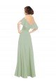 Shop Boho Chic Chiffon Bridesmaids Dress with Off the Shoulder Neckline Sydney