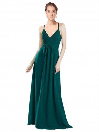Sexy Chiffon Bridesmaid Dress with Deep V-Neckline Sydney