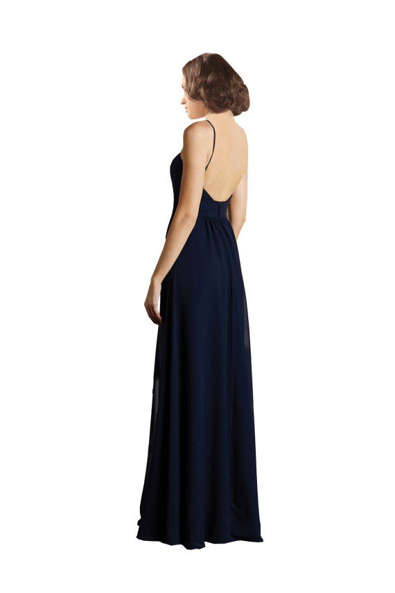 Shop Simple Chiffon Bridesmaid Dress with Deep V-Neckline Sydney