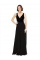 Stretch Velvet and Chiffon Bridesmaids Dress with V-Neckline Sydney