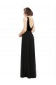 Stretch Velvet and Chiffon Bridesmaids Dress with V-Neckline Sydney