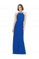 Long Jewel Neckline Chiffon Bridesmaids Dress wit Chiffon Tie Sash Sydney