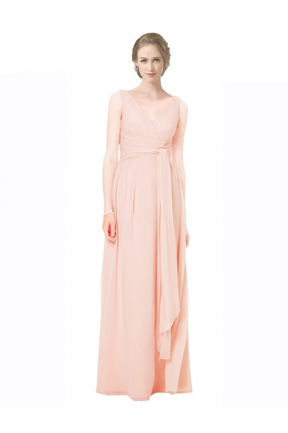 Shop Full Length Chiffon Bridesmaid Dress with V-Front and Back Sydney